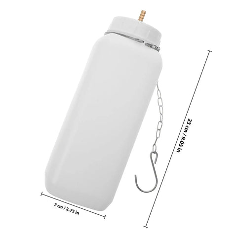 Holidyoyo Electric Brake Fluid Flush Machine With Efficient Filtration And Quick Switching For Cars and Trucks Ensures Pure Fluids, 23 cm white fluid container with hook.