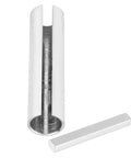 Heavy Duty Steel Shaft Adapter Sleeve Adapts 5/8 To 3/4 Inch Crank Bore With 3/16 Keystock For Gas Engine Pulleys showing steel construction and dimensions.