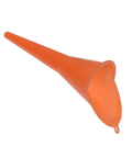 Orange funnel from Spill Free Primary Oil Fill Funnel Kit With Oil Filter Wrench, 4 Piece Orange Set For Harley