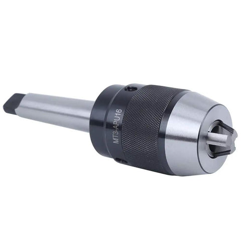 MT3 APU16 Integrated Drill Chuck For Milling Machines With Flat Tail High Speed Steel Tool Holder For Easy Rock Solid Clamping In Your Shop Replacement Accessory, MT3 APU16 chuck