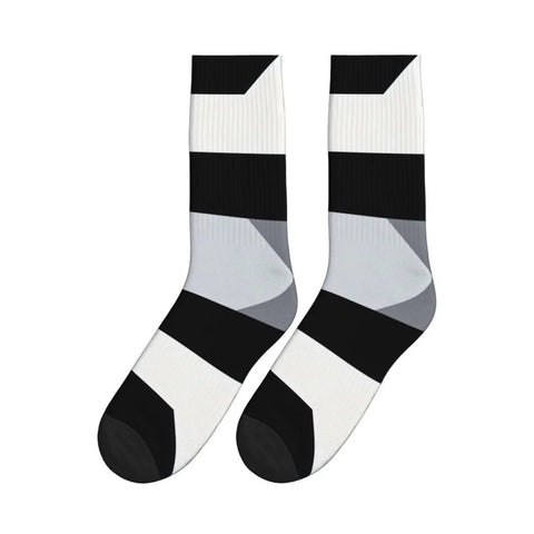 Top Shelf Black And White Piano Plate Grid Athletic Socks Engineered For The Daily Grind With Fast Dry Polyester And Secure Mid Tube Fit for training.