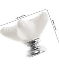 Coastal Motif Ceramic Drawer Knob White Single Hole Cabinet Pull For Wardrobe Dresser And Bathroom Furniture Hardware