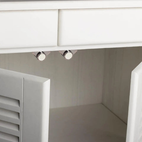 Four Pack Cabinet Door Magnetic Catches with Strong Magnets for Secure Quiet Closures installed on a white cabinet
