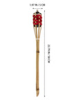 Two Pack Red Tiki Torch Oil Lamps For Outdoor Garden Pathway Lighting And Party Decor Durable Woven Torches With Red Dye Easy Install Weather Resistant Backyard Party Ready Lighting For Festivals And Celebrations