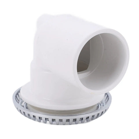 Dpofirs Bathtub Backwater Suction Drainer, PVC Massage Water Suction, white PVC drainage connector with large diameter.