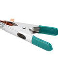 Super Heavy Duty 300A Welding Ground Clamp With Premium Copper Build for Rock Hard Grip And High Current Stability In Submerged Units Plus Extra Strong Conductor For Any Serious Job Worth Doing, shown from side angle.