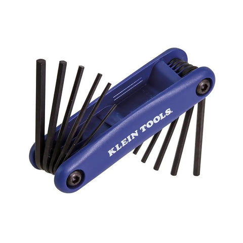 Grip It 12 Key Hex Set Inch And Metric With Tough Alloy Steel Ends for Secure Full Depth Fit, pocket-sized tool with hex keys open.
