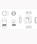 WiFi Water Level Sensor With Local Gateway And Remote App Access, Dual Mode Monitoring For Home Or On The Go, Ultra Low Power Battery Lasts Up To Six Months, Easy Setup, Real Time Alerts In App, ULS-03GP technical drawing with dimensions