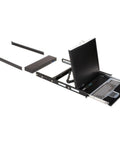 Rock Solid 16 Port KVM Switch With Built In LCD Console Drawer For 19 Inch Server Racks open showing keyboard and monitor, rack mount design.