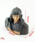 One Sixth Scale Pilot Figure For Model Aircraft Cockpit Decoration And RC Plane Display Accessory, 75mm tall, 29g weight