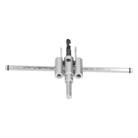 Heavy Duty Adjustable Circle Hole Cutter Saw Kit For Wood Plastic And Gypsum Board With Hss And Carbide Knives, metal drill bit set