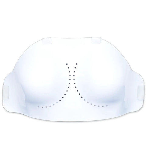 Front view of Lightweight Women's Fencing Chest Guard With Adjustable Elastic Straps, Comfy Breathable Foam Shield For Foil Epee Sabre Gear