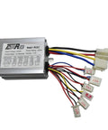 Kickstart Your Custom Build With This Hella Smooth 36 Volt 500 Watt Brushed Motor Speed Controller Set Featuring A Responsive Foot Pedal And Secure Ignition Key Switch For Go Kart Atv E Bikes And Drift Trikes, aluminum controller with wires.