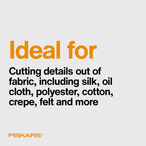 Graphic text listing fabrics ideal for use with Micro Tip Spring Assisted Scissors For Precision Fabric Cutting With Stainless Steel Blades.