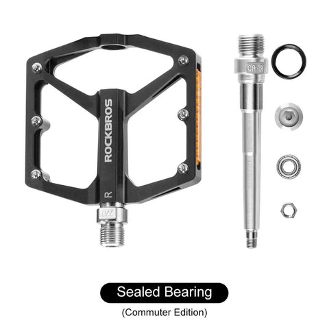 Dope Aluminum Flat Pedals With Reflective Strips For Mountain Bikes And BMX MTB Road Bikes, 9/16 Inch Sealed Bearing parts