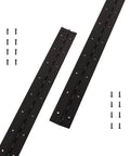 Extra Heavy Duty Stainless Steel Piano Hinges For Garage Doors And Pickup Trucks 16 Inch Matte Black with screws.