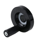 2 Pack Hand Crank Revolving Handle 63x8mm Wheel With M6 Thread For Lathe Machine And Grinder Durable Gum Wood Grip Smooth Burr Free Turn