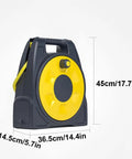Heavy Duty Retractable Garden Hose Reel Cart With 82 Foot Hose And Multifunction Spray Nozzle Smooth Operator, compact design with dimensions 45cm x 36.5cm x 14.5cm.
