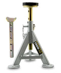 3 Ton Jack Stand Kit With 10 Position Adjustable Height, Flat Top Rubber Cushion Post And Axle Top Post, 12x12 Inch Base, ASME Tested For Safe Vehicle Lifting And Your Home Garage Setup