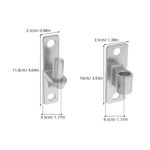 Beefed Up Heavy Duty Stainless Steel Wall Mount Gate Hinges Set Of 2 With Detachable Male And Female Hinge Mechanism For Fence Or Metal Gate Includes Screws And Easy Removal And Attachment For Demanding Applications, 11.8 cm and 10 cm
