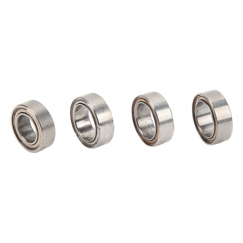 Premium Steel RC Ball Bearings Deliver Slick Low Friction Rolling And Gnarly Track Performance For Tough 1/16 Scale Remote Control Rigs Compatible With Scy Repair Kits - four steel ball bearings displayed.