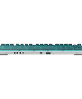 Retro 87 Key Wireless Mechanical Keyboard Hot Swap side view showing clear blue finish and USB-C port