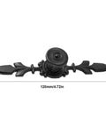 Front view of Pack Of 4 Vintage Pull Handle Door Knob Back Plate Set For Home Furniture Drawer 120mm Black Zinc Alloy Construction