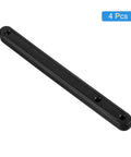 180mm Plastic Drawer Slides Four Pack, side-mounted grooved guide rail, black plastic, 4 pcs shown