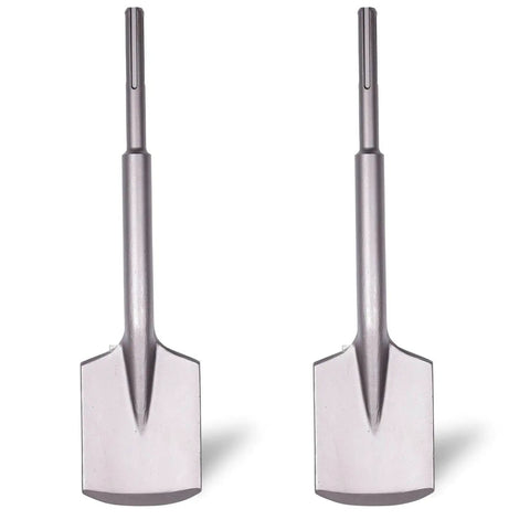 Two Pack SDS Max Shank Masonry Chisel Bits Four And One Third Inch By Eighteen Inch Clay Spade Alloy Steel Digging Bit