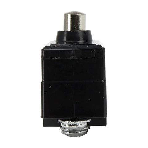 Ten Pack Short Spring Plunger Momentary Limit Switch for Precise mm Level Positioning, black housing close-up