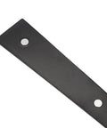Close-up of black hinge from Decorative Magnetic Garage Door Hardware Kit With Faux Hinges And Classic Handles In Black Finish