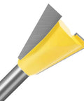 Close-up of Six Size Dovetail Router Bit Set With 1/4 Inch Shank For Cabinets And Drawers, Tungsten Carbide Blades and Durable Alloy Steel Body