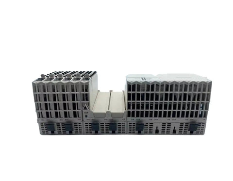 TM258LF42DT M258 PLC Logic Controller For Industrial Automation Beefy Micro PLC With Flexible IO Fast Scan Tech Rugged Industrial Controller Ready For OEM Projects, gray modular unit front view