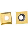 Pro Grade Titanium Coated Square Tungsten Carbide Inserts for CNC Spoilboard Surfacing and Router Bits 12x12x2.2mm 35° angle