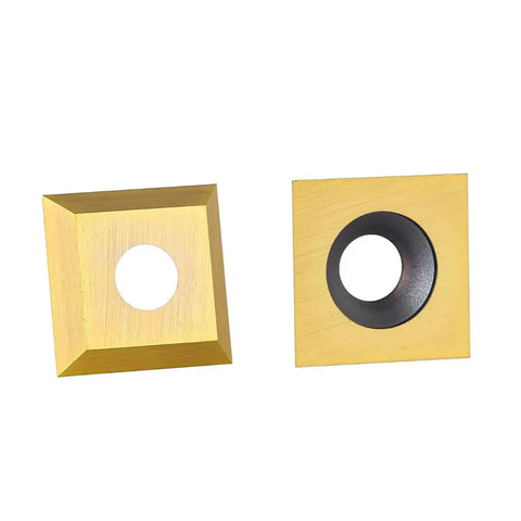 Pro Grade Titanium Coated Square Tungsten Carbide Inserts for CNC Spoilboard Surfacing and Router Bits 12x12x2.2mm 35° angle