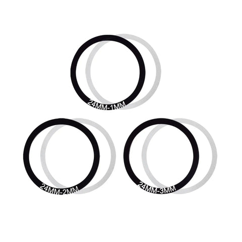 Bike Crank Washer Set With 18 Sizes Diameters 24mm 29mm 30mm And Thicknesses 0.1 0.2 0.3 1 2 3mm Gasket Spacer Kit, 24mm 1-3mm