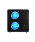 Dual Channel Variable Power Supply 30V10A Lab Bench Power Supply with fan cooled design showing rear panel with blue fans.