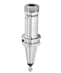 Pro Grade CNC Lathe Tool Holder With 0.002 Inch Precision Chuck For BT30 BT35 BT40 ER11 ER16 ER20 ER25 ER32 Collets Perfect For High Speed Machining And Accurate Tooling Model BT30 ER32-100, featuring a metallic finish and cone shape