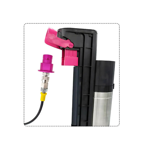 CO2 Adapter Quick Connector Plastic Hose For Sparkling Water Machines 60 Inch Long Tube with pink connector and attachment