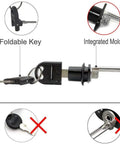 Top Shelf Heavy Duty Black Metal Locks For Desk And Cabinet Keyed Alike Set Comes With Two Durable Steel Keys Bulldog Tough 16Mm key with integrated molding for secure locking