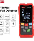 Prograde Wall Scanner And All In One Metal Detector With 2.4 Inch Color LCD Display Voice Alert System for DIY tasks, red handheld device.