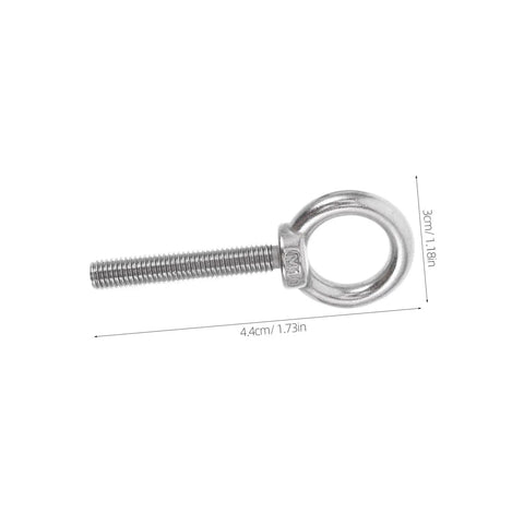 Heavy Duty Eye Bolt Kit With Nuts And Flat Washers M10x60 Stainless Steel Long Reach Design Rock Solid Anti Loosening For Wall Mounting Machinery And Sensitive Equipment Vibration Resistant And Wear Resistant, M10 eye bolt
