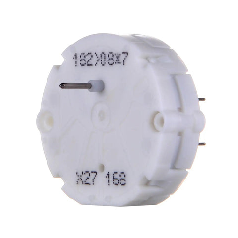 Set Of Six Premium Stepper Motors To Slick Up Your Instrument Panel Gauges Squash Jitter Fix Dead Speedometer Tachometer And Temp Needles Street Tested Quality X27 168 white stepper motor rear view with pin.