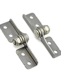 Angled view of XK574-5 stainless steel constant-torque friction stay door hinges (2 pcs)