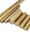 Heavy Duty Solid Brass Round Bar Rod, Mill Straight Raw Metal Stock For Lathe Machining, No Fluff Hardware Fabrication And Diy Crafting Projects, various sizes shown.