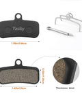 High Performance Semi Metallic Disc Brake Pad Set With Installation Tools for Shimano and Tektro Ebike detail and dimensions