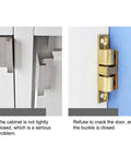 Solid Brass Ball Catch With Adjustable Tension for cabinet door closure compared to unsecured cabinet door