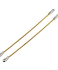2-Pack 6 Inch Flexible Fish Tape Replacement Leader Wire Cable Puller, High Strength Steel Guide for wiring turns.