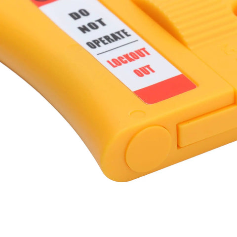 Heavy Duty Four Hole Safety Lockout Hasp For Industrial Power Isolation And Tagout Crafted From Corrosion Resistant Nylon Abs With No Sweat Setup Process And Rock Solid Multi Padlock Grip