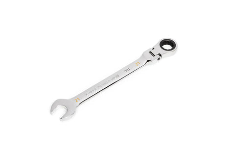 Chrome 21mm 4 Degree Swing Arch 12 Point Flex Head Ratcheting Combination Wrench For Tight Spots With Dual Direction Off Corner Loading